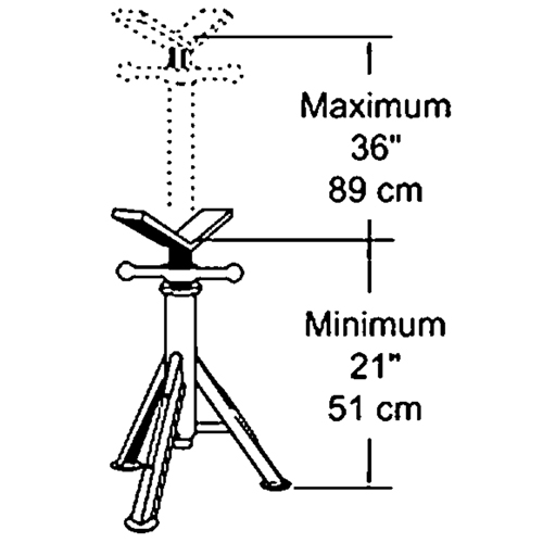 Heavy-Duty Pipe Jack, 2500 lbs. Load Capacity Consource