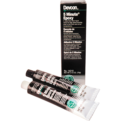 Adh&eacute;sif 5 minutes, 70 g, Tube, Deux composants, Transparent Consource