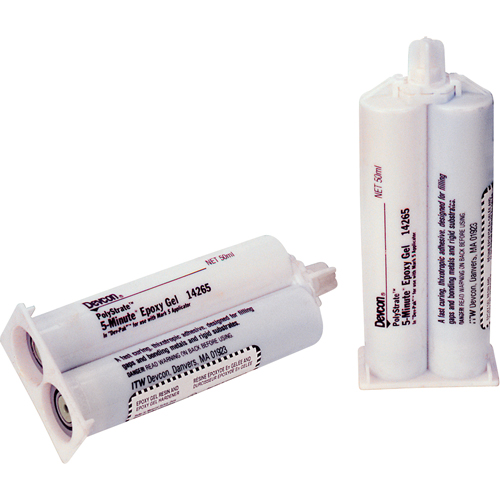 Adh&eacute;sif 5 minutes, 50 ml, Cartouche double, Deux composants, Transparent Consource