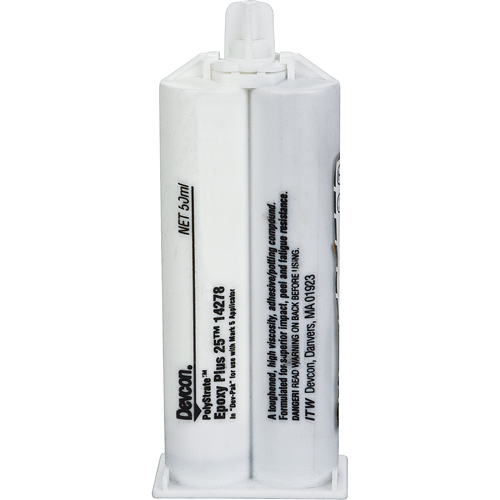 Colle &eacute;poxyde Plus 25, Deux composants, Cartouche double, 50 ml, Gris Consource