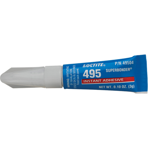 495 Super Bonder&reg; Instant Adhesive, Clear, Tube, 3 g Consource