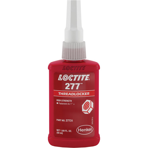 Threadlocker 277 Large Threads, Red, High, 50 ml, Bottle Consource
