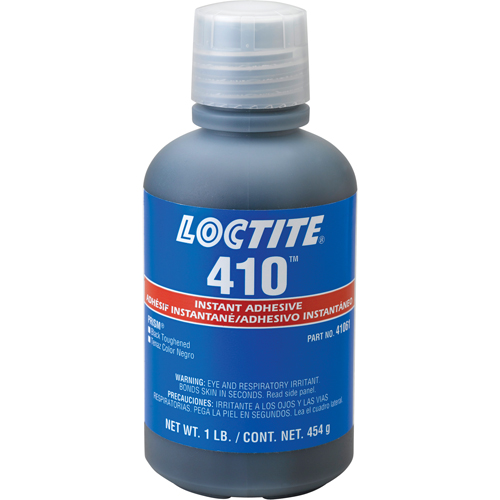 Adh&eacute;sif instantan&eacute; 410, Noir, Bouteille, 454 g Consource