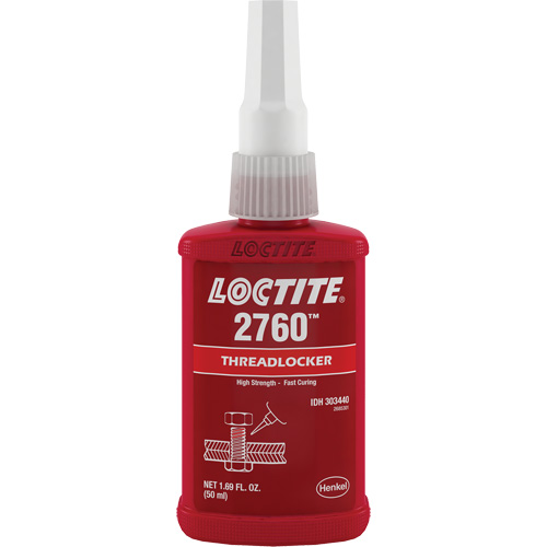 Threadlocker 2760 Instant Adhesive, Red, High, 50 ml, Bottle Consource
