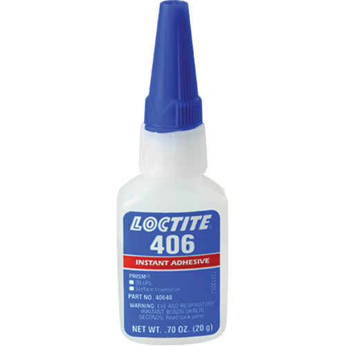 Adh&eacute;sif instantan&eacute; Prism 406, Transparent, Bouteille, 0,7 liq. oz. Consource