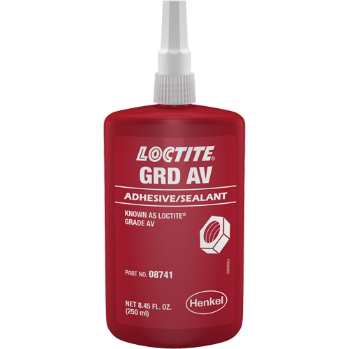 Letter Grade AV Threadlocker, Red, High, 250 ml, Bottle Consource