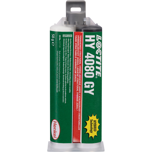 HY 4080 GY Structural Repair Hybrid Adhesive, Two-Part, Dual Cartridge, 50 g, Grey Consource