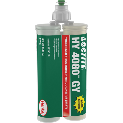 HY 4080 GY Structural Repair Hybrid Adhesive, Two-Part, Dual Cartridge, 400 g, Grey Consource