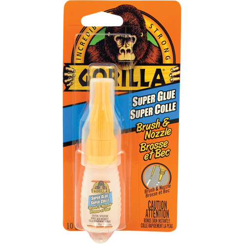 Colle cyanoacrylate avec embout et brosse, 10 g, Bouteille, Transparent Consource