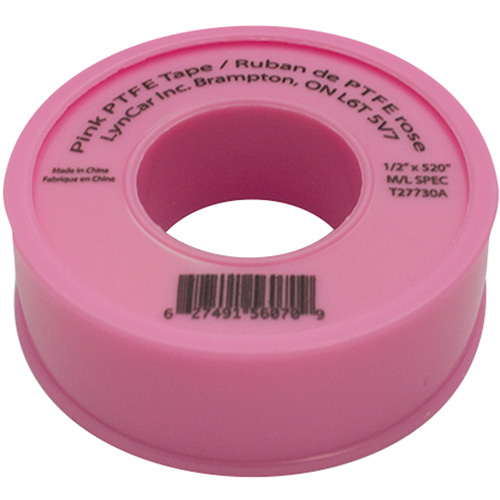 Teflon&reg; Tape, 520" L x 1/2" W, Pink Consource