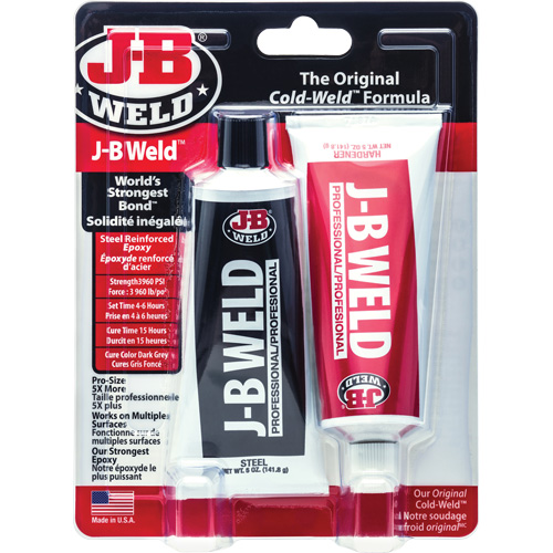 Colle &eacute;poxyde J-B Weld, Deux composants, Tube, 10 oz, Gris Consource