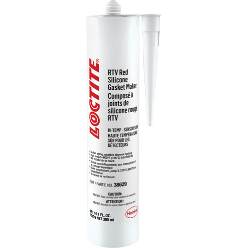 Scellant au silicone haute temp&eacute;rature RTV 596, Cartouche, Rouge Consource