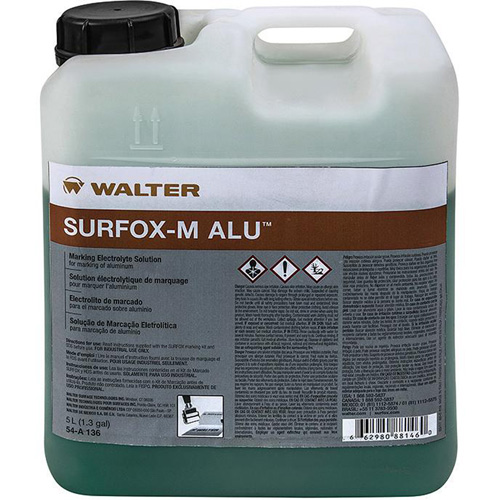 Solution &eacute;lectrolytique de marquage sur l'aluminium Surfox-M Consource