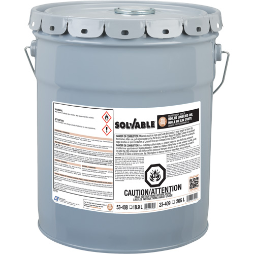 Huile de lin bouillie, Seau, 18,9 L Volume net Consource
