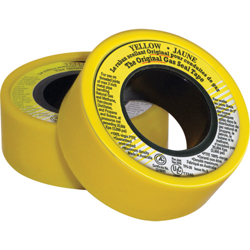 Ruban d'&eacute;tanch&eacute;it&eacute; pour filet en PTFE, 236" lo x 3/4" la, Jaune Consource