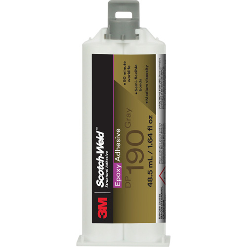 Adh&eacute;sif &eacute;poxyde DP190 Scotch-Weld, 1,64 liq. oz., Cartouche, Deux composants, Gris Consource