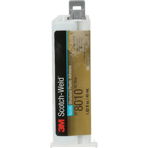 Scotch-Weld Structural Plastic Adhesive, Deux composants, Cartouche double, 45 ml, Bleu Consource