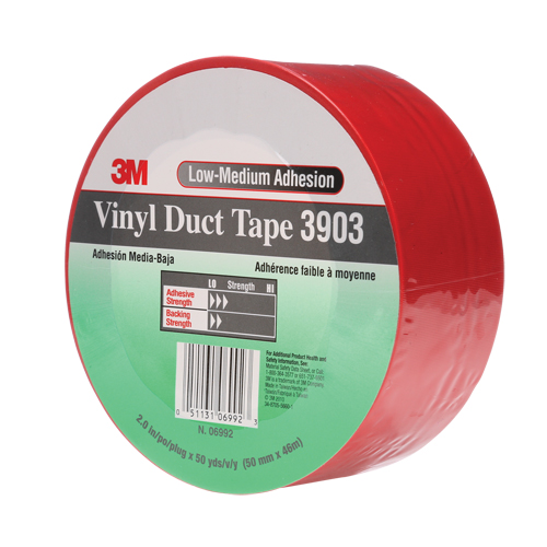 Rubans adh&eacute;sifs en vinyle 3903, 48 mm (2") la x 46 m (151') lo, 6,5 mils, Rouge Consource