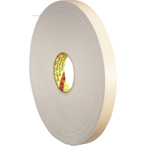 Double-Coated Foam Tape, 33 m (108') L x 25.4 mm (1") W, 62 mils, Polyethylene Consource