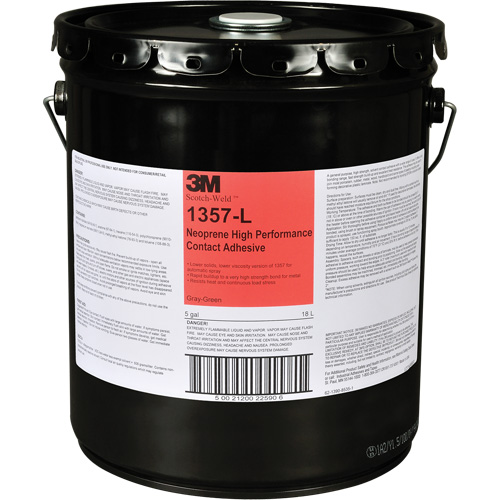 Colle contact haute performance &agrave; base de n&eacute;opr&egrave;ne, Baril, 5 gal., Vert Consource