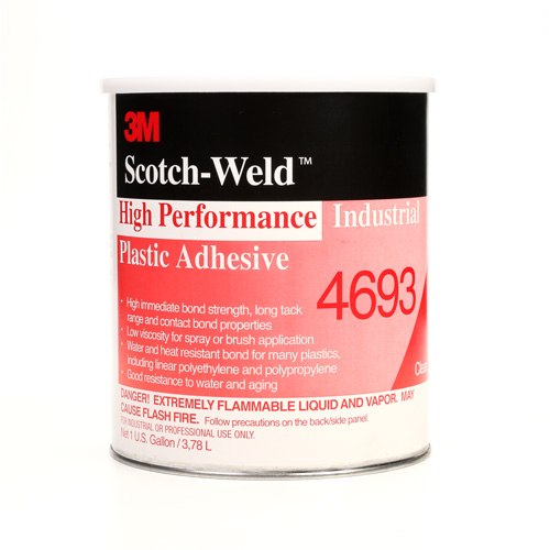 High-Performance Industrial Plastic Adhesive, 1 gal., Gallon, Yellow Consource