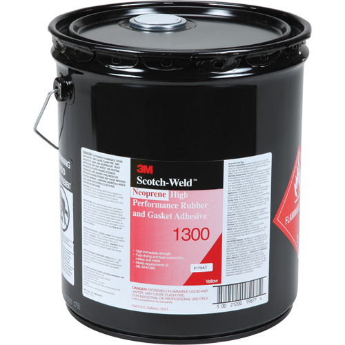 High-Performance Rubber & Gasket Adhesive, Pail, Yellow Consource