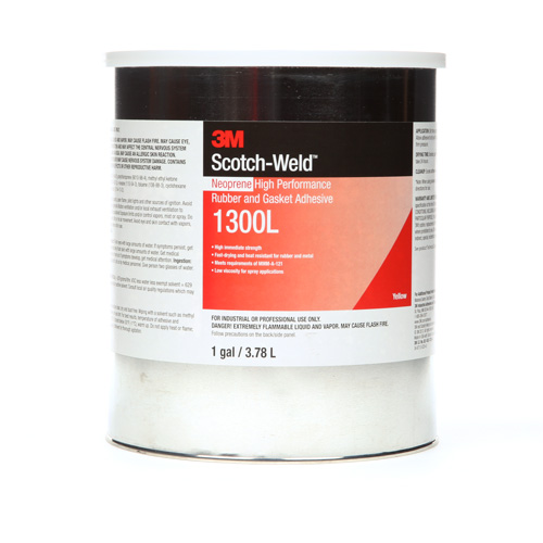 High-Performance Rubber & Gasket Adhesive, Gallon, Yellow Consource