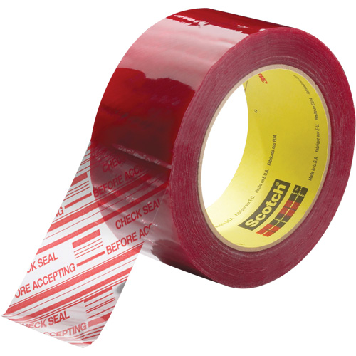 Ruban d'emballage avec message de s&eacute;curit&eacute; Scotch 3779, Adh&eacute;sif Acrylique, 1,8 mils, 48 mm (2") x 914 m (2998') Consource