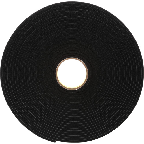 Ruban de mousse en vinyle 4504, 25,4 mm (1") la x 16,5 m (54') lo, 250 mils, Noir Consource