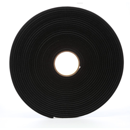 Ruban de mousse en vinyle 4504, 19 mm (3/4") la x 16,5 m (54') lo, 250 mils, Noir Consource