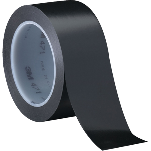 Ruban en vinyle 471, 12 mm (1/2") la x 32,9 m (108') lo, 5,3 mils, Noir Consource