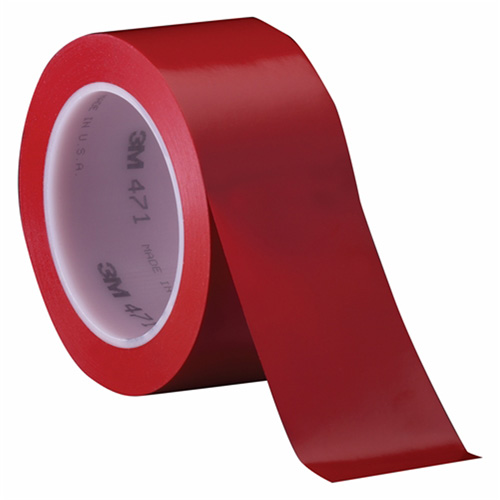 Ruban en vinyle 471, 6 mm (1/4") la x 32,9 m (108') lo, 5,2 mils, Rouge Consource