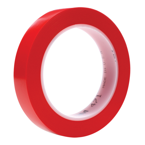 Ruban en vinyle 471, 19 mm (3/4") la x 32,9 m (108') lo, 5,3 mils, Rouge Consource
