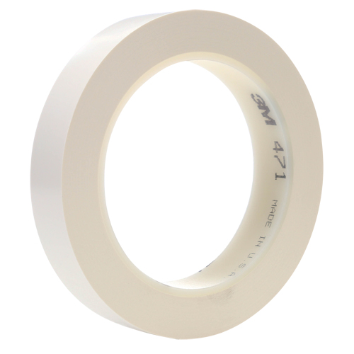 Ruban en vinyle 471, 25,4 mm (1") la x 32,9 m (108') lo, 5,3 mils, Blanc Consource