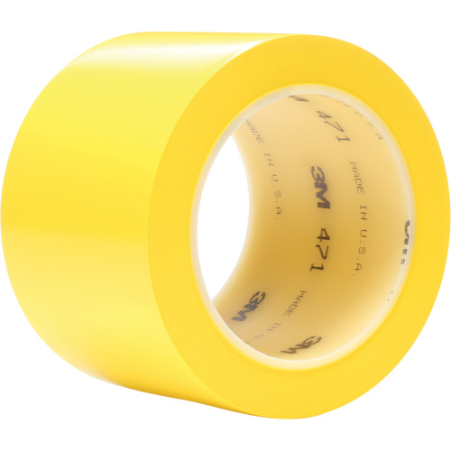 Ruban en vinyle 471, 76,2 mm (3") la x 32,9 m (108') lo, 5,2 mils, Jaune Consource