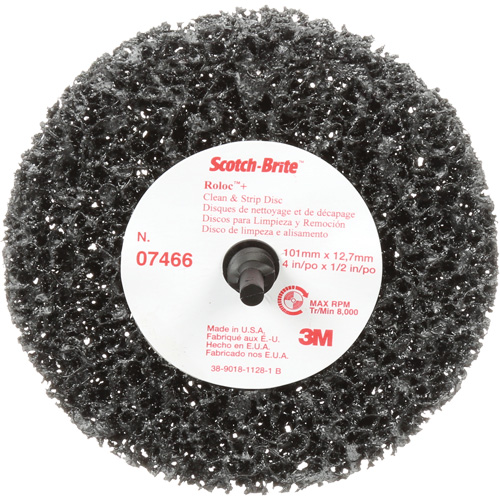 Scotch-Brite Roloc Clean and Strip Disc, 4" Dia., Extra Coarse Grit, Silicon Carbide Consource