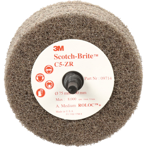 Disque de tronçonnage et de polissage Scotch-Brite, 75 mm x 30 mm, Arbre de 20 mm, Oxyde d'aluminium, 7500 Tr/min Consource