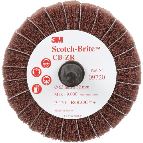 Disque combin&eacute; Scotch-Brite, 2-1/2" dia., Grain 120, Oxyde d'aluminium Consource