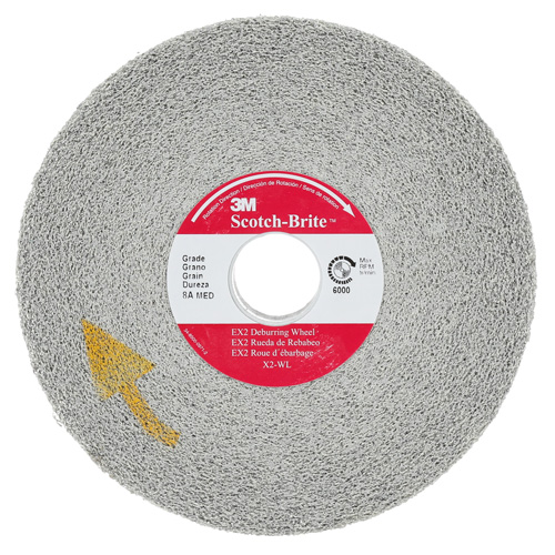 Scotch-Brite EXL Deburring Wheel, 6" x 1", 1"-8 Arbor, 1, Aluminum Oxide Consource