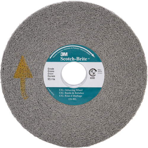 Scotch-Brite EXL Deburring Wheel, 6" x 1", 1" Arbor Consource