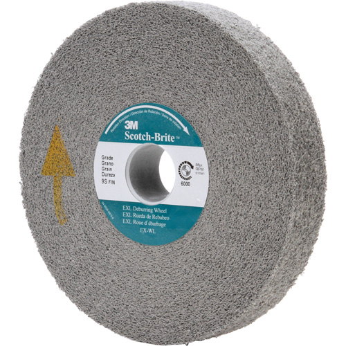 Meule d'&eacute;barbage EXL Scotch-Brite, 6" x 1/2", Arbre de 1" Consource