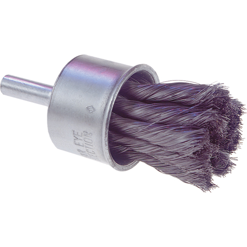 Knot Wire End Brush, 1/2" Dia., 0.0104" Wire Dia., 1/4" Shank Consource