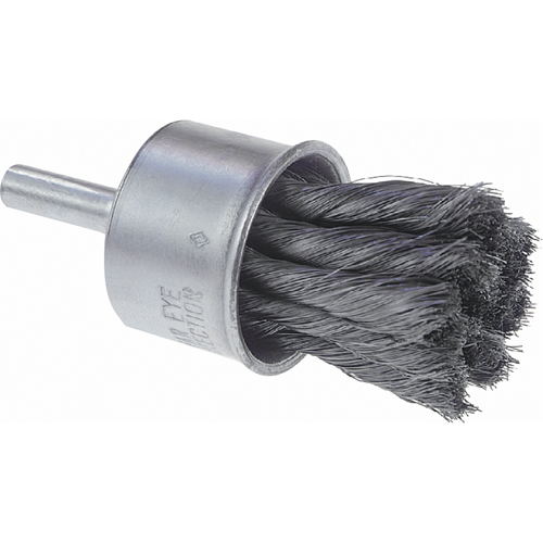 Knot Wire End Brush, 1" Dia., 0.006" Wire Dia., 1/4" Shank Consource