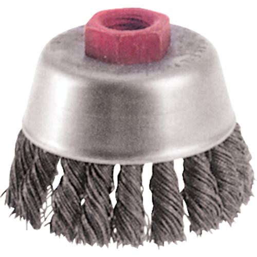Knot Wire Cup Brushes - High Speed Small Grinder, 2-3/4" Dia. x M10x1.25 Arbor Consource