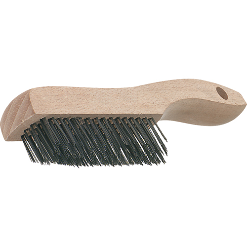 Brosses de grattage &agrave; manche &agrave; patin, garnissage en V, Acier inoxydable, 4 x 16 rangs de fils, Longueur 19-3/4" Consource