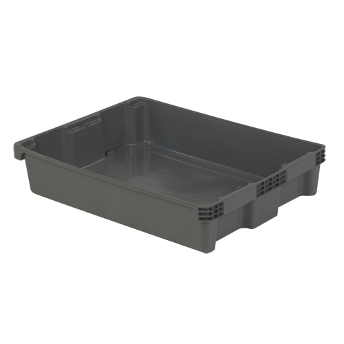 Contenants Stack-N-Nest Polylewton, 6,1" x 29,6" x 22,4", Gris Consource
