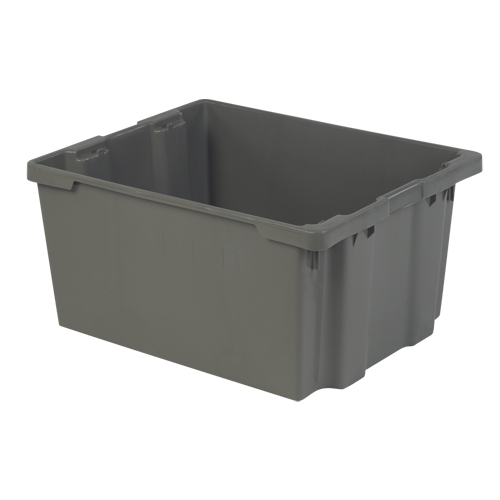 Contenants Stack-N-Nest Polylewton, 15,1" x 30,1" x 24", Gris Consource
