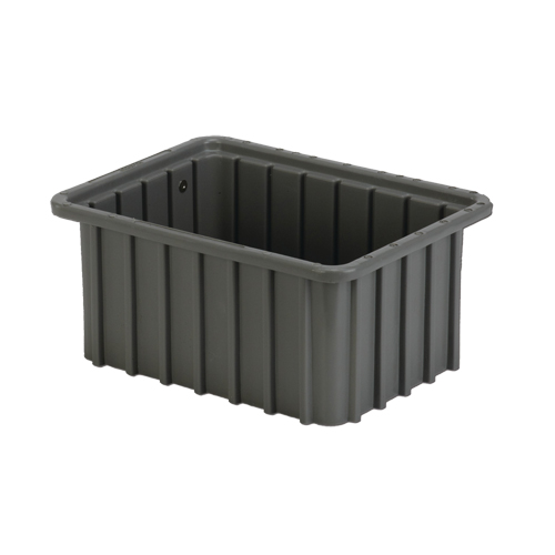 Contenant Divider Box, Poly&eacute;thyl&egrave;ne, 9,8" la x 7,3" p x 5" h, Gris Consource