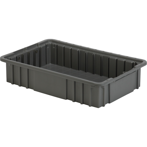 Divider Box, Polyethylene, 15.5" W x 9.9" D x 3.5" H, Grey Consource