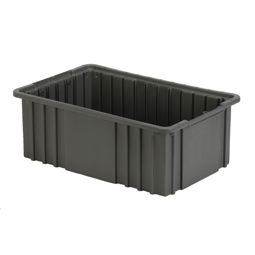 Divider Box, Polyethylene, 15.5" W x 9.9" D x 6" H, Grey Consource